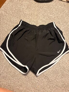Nike Black Athletic Shorts with White Trim